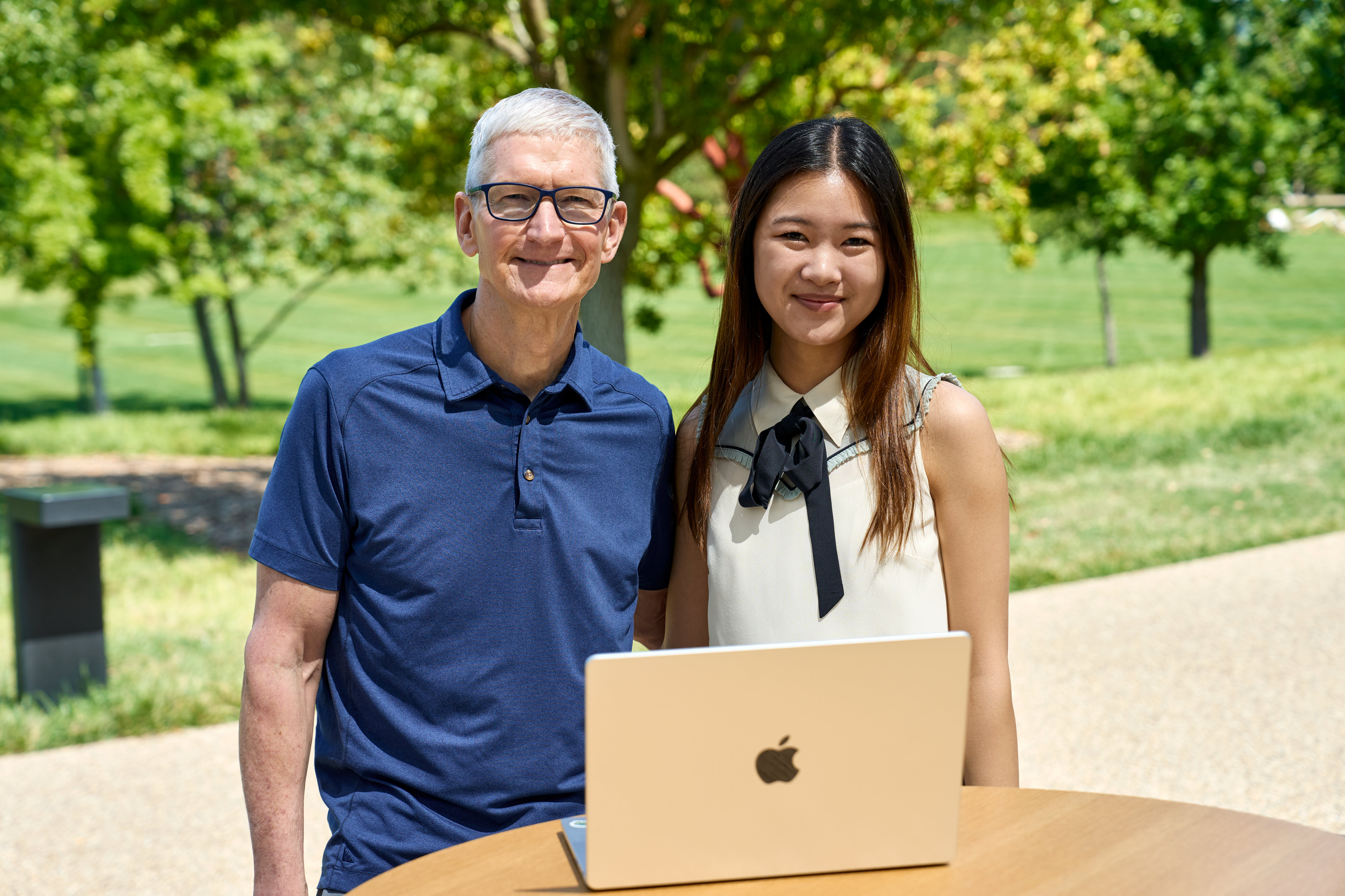 Marina at a Tim Cook event